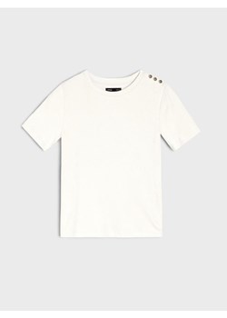 Sinsay - Koszulka z krótkim rękawem - kremowy ze sklepu Sinsay w kategorii Bluzki damskie - zdjęcie 187972694