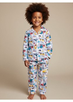 Sinsay - Piżama dwuczęściowa zapinana na guziki w pojazdy - kremowy ze sklepu Sinsay w kategorii Piżamy dziecięce - zdjęcie 187972700