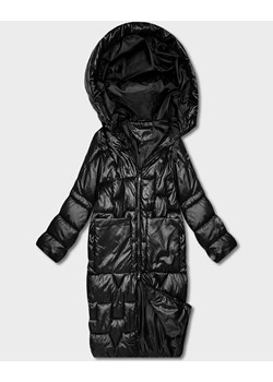 Przejściowa puchowa kurtka damska do kolan Goodlookin czarny (T3-2623#-1) ze sklepu goodlookin.pl w kategorii Płaszcze damskie - zdjęcie 187973200