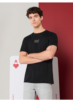Sinsay - Bawełniana koszulka z napisem - czarny ze sklepu Sinsay w kategorii T-shirty męskie - zdjęcie 187973921