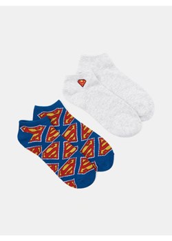 Sinsay - Krótkie skarpetki 2 pack Superman - wielobarwny ze sklepu Sinsay w kategorii Skarpetki męskie - zdjęcie 187973934