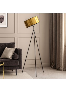 Złota lampa podłogowa na trzech nogach MALMO MIRROR na czarnym stelażu ze sklepu Lysne w kategorii Lampy podłogowe - zdjęcie 187973964