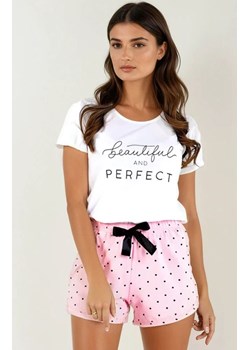 Bawełniana piżama damska Sweet Dreams, Kolor biało-różowy, Rozmiar S, Momenti per me ze sklepu Intymna w kategorii Piżamy damskie - zdjęcie 187974753