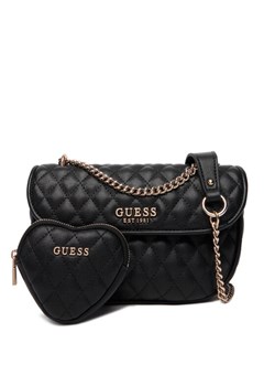 Torebka Guess Atabey HWQG98 94210 Czarny ze sklepu eobuwie.pl w kategorii Torebki damskie - zdjęcie 187975454