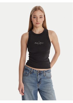 Guess Jeans Top 180345 Czarny Classic Fit ze sklepu MODIVO w kategorii Bluzki damskie - zdjęcie 187976020