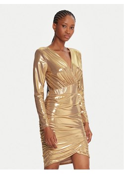 Fracomina Sukienka koktajlowa FQ25WD1006W59501 Złoty Slim Fit ze sklepu MODIVO w kategorii Sukienki - zdjęcie 187976030