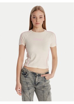 Guess T-Shirt W6RI39 KCBF1 Écru Regular Fit ze sklepu MODIVO w kategorii Bluzki damskie - zdjęcie 187976121