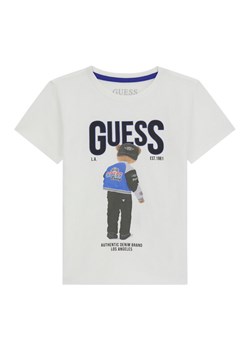 Guess T-Shirt N6RI05 K8HM4 Biały Regular Fit ze sklepu MODIVO w kategorii T-shirty chłopięce - zdjęcie 187976163