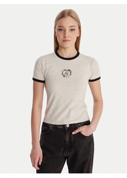Guess Jeans T-Shirt W6RI16 J1314 Szary Classic Fit ze sklepu MODIVO w kategorii Bluzki damskie - zdjęcie 187976173