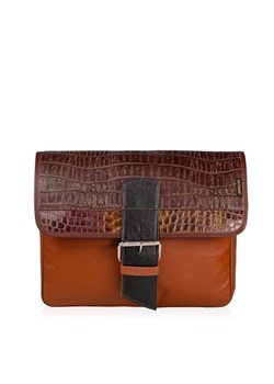 brązowa skórzana torba listonoszka Student na ramię ze sklepu Słoń Torbalski w kategorii Listonoszki - zdjęcie 187977152