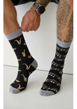Milena 0125-078 Trąbki i Saksofon skarpety męskie ze sklepu intimiti.pl w kategorii Skarpetki męskie - zdjęcie 187977253