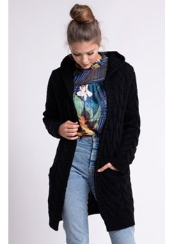 Setin długi kardigan z kapturem GLORIA czarny ze sklepu intimiti.pl w kategorii Swetry damskie - zdjęcie 187977371