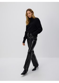 Reserved - Spodnie z imitacji skóry - czarny ze sklepu Reserved w kategorii Spodnie damskie - zdjęcie 187978141