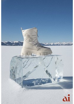 Beżowe Śniegowce z Ekoskóry z Ozdobnym Suwakiem i Napisem Veneria ze sklepu renee.pl w kategorii Śniegowce damskie - zdjęcie 187978214