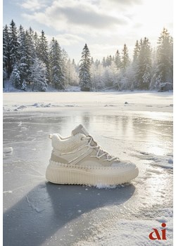 Beżowe Śniegowce Traperki Vices z Futerkiem Typu Baranek i Platformą Terivelle ze sklepu renee.pl w kategorii Botki - zdjęcie 187978224