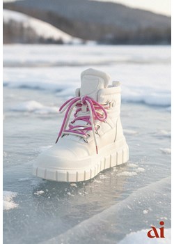 Beżowe Śniegowce Vices na Platformie z Tłoczeniem Anorrise ze sklepu renee.pl w kategorii Śniegowce damskie - zdjęcie 187978271