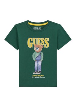 Guess T-Shirt N6RI05 K8HM4 Zielony Regular Fit ze sklepu MODIVO w kategorii T-shirty chłopięce - zdjęcie 187978874