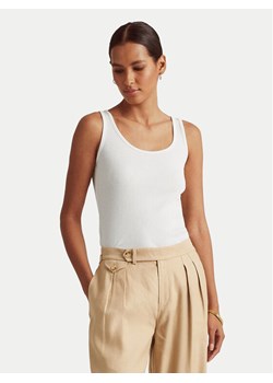 LAUREN RALPH LAUREN Top 200704777004 Biały Slim Fit ze sklepu MODIVO w kategorii Bluzki damskie - zdjęcie 187978952