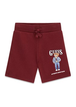 Guess Szorty sportowe N6RD02 KAD74 Bordowy Regular Fit ze sklepu MODIVO w kategorii Spodenki chłopięce - zdjęcie 187978970
