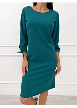 Turkusowa Klasyczna Sukienka ze sklepu ModnaKiecka.pl w kategorii Sukienki - zdjęcie 187979643