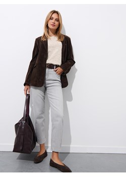 Mohito - Jeansy mom slim push up - szary ze sklepu Mohito w kategorii Jeansy damskie - zdjęcie 187979771