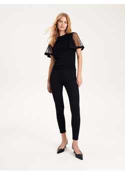 Reserved - Legginsy z wiskozą - czarny ze sklepu Reserved w kategorii Spodnie damskie - zdjęcie 187979854