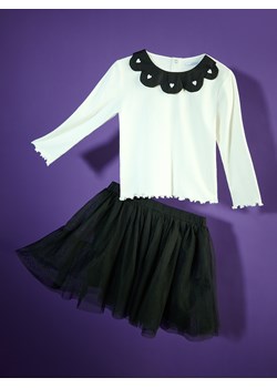 Reserved - Bluzka z kontrastowym kołnierzem - złamana biel ze sklepu Reserved w kategorii Bluzy dziewczęce - zdjęcie 187979920