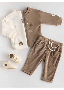 Reserved - Spodnie z wiązaniem - brązowy ze sklepu Reserved w kategorii Odzież dla niemowląt - zdjęcie 187979923