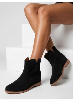 Royalfashion Botki a'la kowbojki na krytym koturnie Blueston ze sklepu royalfashion.pl w kategorii Botki - zdjęcie 187982100