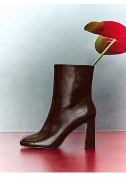 Reserved - Botki na obcasie - brązowy ze sklepu Reserved w kategorii Botki - zdjęcie 187982222