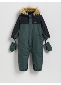 Reserved - Ocieplany kombinezon z rękawiczkami - zielony ze sklepu Reserved w kategorii Kombinezony chłopięce - zdjęcie 187982302