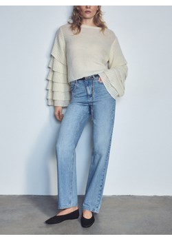 Reserved - Jeansy z paskiem - turkusowy ze sklepu Reserved w kategorii Jeansy damskie - zdjęcie 187982324