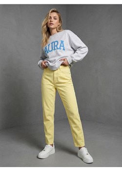 Sinsay - Jeansy mom high waist - żółty ze sklepu Sinsay w kategorii Jeansy damskie - zdjęcie 187983583