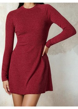 Sinsay - Prążkowana sukienka mini - czerwony ze sklepu Sinsay w kategorii Sukienki - zdjęcie 187983630