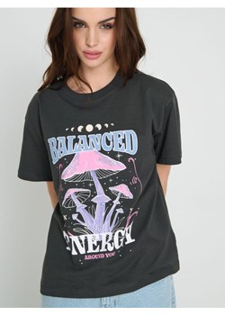 Sinsay - Koszulka oversize z nadrukiem - szary ze sklepu Sinsay w kategorii Bluzki damskie - zdjęcie 187984533