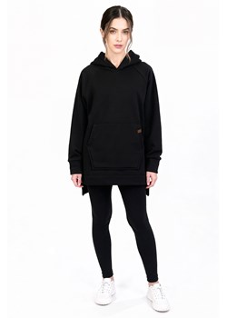 Vivisence 9207kmpl komplet bluza z kapturem, prążkowane legginsy czarny ze sklepu kontri.pl w kategorii Komplety i garnitury damskie - zdjęcie 187986792