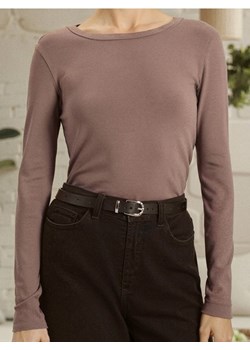 Sinsay - Koszulka z długimi rękawami - brązowy ze sklepu Sinsay w kategorii Bluzki damskie - zdjęcie 187987061