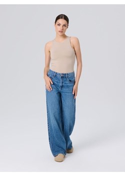 Sinsay - Body bez rękawów - beżowy ze sklepu Sinsay w kategorii Bluzki damskie - zdjęcie 187987064