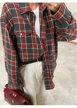 Damska kolorowa koszula w kratę - Czerwony S ze sklepu Intimica.pl w kategorii Koszule damskie - zdjęcie 187987150