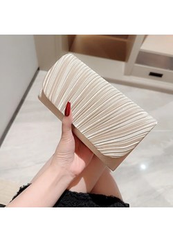 Plisowana wieczorowa kopertówka - Beżowy ze sklepu Intimica.pl w kategorii Kopertówki - zdjęcie 187987284