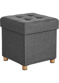 Szara pufa na nóżkach ze schowkiem Z1-W59 ze sklepu Edinos.pl w kategorii Pufy i siedziska - zdjęcie 187987671