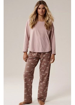Atlantic bawełniana piżama damska dwuczęściowa NLP-501-ROS_ROSC, Kolor różowy-wzór, Rozmiar L, ATLANTIC ze sklepu Intymna w kategorii Piżamy damskie - zdjęcie 187987833