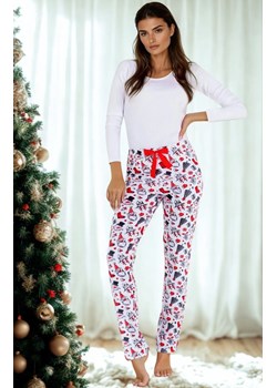 Świąteczna piżama damska Magic Moments, Kolor biało-czerwony, Rozmiar S, Momenti per me ze sklepu Intymna w kategorii Piżamy damskie - zdjęcie 187987881