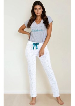 Bawełniana piżama damska 7 Heaven, Kolor szaro-biały, Rozmiar S, Momenti per me ze sklepu Intymna w kategorii Piżamy damskie - zdjęcie 187987884