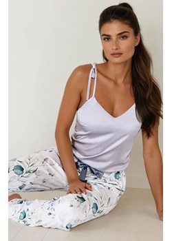 Piżama damska z długimi spodniami Camila, Kolor srebrno-biały, Rozmiar M, Momenti per me ze sklepu Intymna w kategorii Piżamy damskie - zdjęcie 187987892