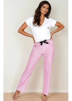 Piżama damska długie spodnie Jennifer, Kolor biało-różowy, Rozmiar S, Momenti per me ze sklepu Intymna w kategorii Piżamy damskie - zdjęcie 187987913