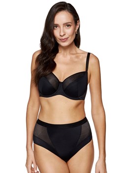 Gorteks biustonosz miękki soft z geometrycznym wzorem Laurel B2, Kolor czarny, Rozmiar 75F, Gorteks ze sklepu Intymna w kategorii Biustonosze - zdjęcie 187987982