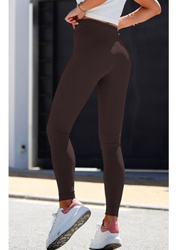 Czekoladowe wyszczuplające klasyczne legginsy push-up Naomar T29, Kolor czekoladowy, Rozmiar 34, Ivon ze sklepu Intymna w kategorii Spodnie damskie - zdjęcie 187987990