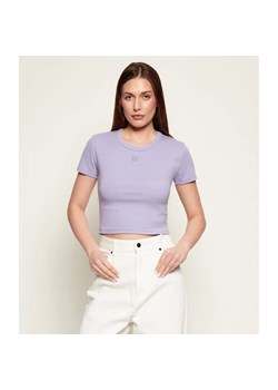 HUGO T-shirt Delanor | Cropped Fit ze sklepu Gomez Fashion Store w kategorii Bluzki damskie - zdjęcie 187988631