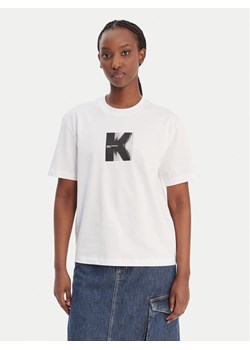 Karl Lagerfeld Jeans T-Shirt B1W17055 Biały Relaxed Fit ze sklepu MODIVO w kategorii Bluzki damskie - zdjęcie 187989341